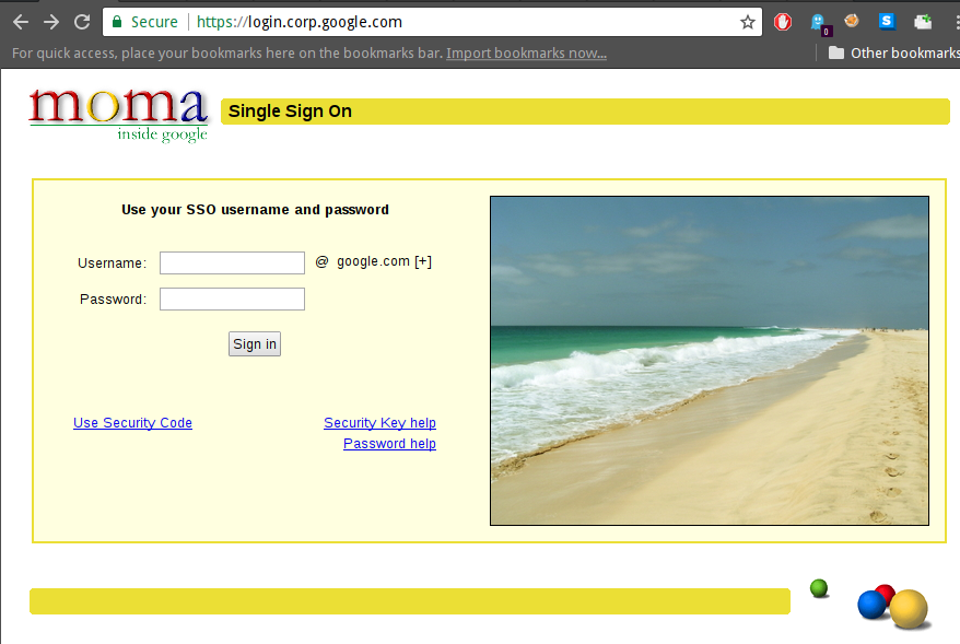 login.corp.google.com Login Page